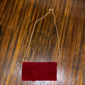 INC red velvet clutch/purse